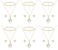 OTTFF Bridesmaid Jewelry Set For Wedding Gift 6 Sets 18k Gold Plated With Pearl Necklace Earrings Bracelet Set for Women