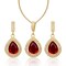 Teardrop Jewelry Set Small, Gemstone, Cubic Zirconia