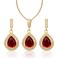 Teardrop Jewelry Set Small, Gemstone, Cubic Zirconia