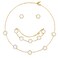 AmorArtSky Lucky Clover Necklace Jewelry Sets,18K Gold Plated Flower Design Five Leaf Bracelet,Clover Necklace Pendant,Clover Earrings for Women Lucky Gifts for Mom,Wife, Daughter,Friends