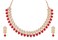 Efulgenz Indian Jewelry Sets for Women Indian Jewelry Bollywood Faux Pearl Crystal Choker Kundan Necklace Earrings Wedding Jewelry Set (Red) Christmas Gifts for Women