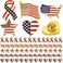 Inbagi American Flag Lapel Pins Bulk USA Waving Flag Pins Independence Day Theme 4th of July USA Pins Memorial Day Veteran Gifts Pins Souvenir Hat Men Women Patriotic(50 Pcs)