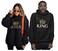 TeeStars King &amp; Queen Matching Couple Hoodie Set Valentine's Day Gift His &amp; Hers Women Hoodie Women Medium/Men Medium,Black