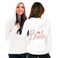 Bride Sweatshirt Zip Up - BRIDE with Diamond Motif Rose Gold Light Weight Hoodie - Bridal Shower Bachelorette Party - Medium - White Hood(DiamBrd RsG) Wht/Med