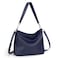 befen Soft Real Leather Medium Crossbody Hobo Bags for Women, Woman Shoulder Satchel Purses Top Handle Handbags Navy Blue