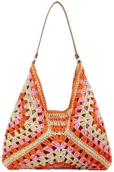 Straw Bags for Women Summer Beach Tote Purse Crochet Shoulder Everything Holiday Work Everyday Handbag