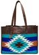 Leather Tote Bag - Aztec Western Shoulder Travel Handbag - Leather Fashion Hobo Satchel Purse for Women