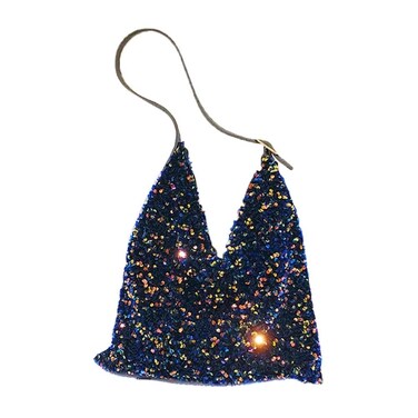 Glamorous and Stylish Sparkly Shoulder Tote Hobo Bag with Glitter for Women Girls Bling Shopping Bag Pouch- Perfect for Shopping and Everyday Use (Sparkly Black)