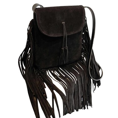 Women Fashion Small Hobo Purse Fringe Designer Cell Phone Bag Suede Tassel Crossbody Bags Shoulder Handbag