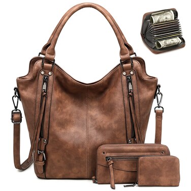 Hobo Bags for Women Handbags Purse Ladies Boho Shoulder Bag Crossbody Purses Brown