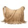 Sunwel Fashion Women Fringe Hobo Bag Western Purse Shoulder Bag Vegan Suede Tassel Hippie Crossbody Bag (Beige)