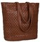ANTONIO VALERIA Ava Redwood Braided Leather Tote/Top Handle Shoulder Bag for Women
