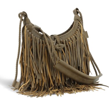 Emprier Vintage Fringe hobo bags for Women Vegan Faux Suede Leather Tassel Crossbody Bag Fringe Purse