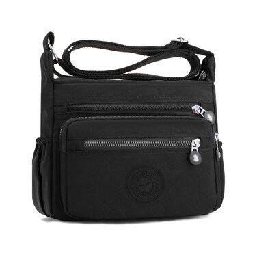 WITERY Crossboby Bags for Women - Nylon Waterproof Shoulder Bag Lightweight Small Messenger Bag Pocketbooks, Ladies Multi-Pocket Medium Crossboby Purses Tote Handbag for Travel/Work/Everyday Use