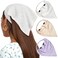 AWAYTR Elastic Hair Scarf Headband 3 PCS Head Scarves with Hair Clips Kerchief Hair Bandanas Headband for Women (White/Beige/Purple)