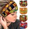 SAWINDA Boho Headbands for Women Wide African Headband Elastic Yoga Turban Hair Scarfs Workout Printed Hair Accessories for Women and Girls (Pack of 4)