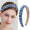 Coridy Glitter Rhinestone Headbands Baroque Blue Thin Hairbands Sparkle Crystal Diamond Head Bands Bling Jewelry Hair Bands for Women&rsquo;s Hair (Vintage)