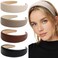 WOVOWOVO Leather Headband for Women - 4Pcs Wide Headbands Fashion Thick Hair Head Bands Diademas Para Mujer De Moda Hair Accessories
