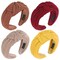 QIANXUAN Fabric Headbands For Women&#39;S Hair Fashion Solid Color Headbands For Girls Woven Women Hair Accessories Knitting Wide Soft Lady Turban Top Knotted Glam Hairbands