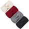 TecUnite 4 Pieces Chunky Knit Headbands Braided Winter Headbands Ear Warmers Crochet Head Wraps for Women(Red, Black, Grey, Beige)