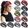 AKTVSHOW Women's Boho Headbands for Short Hair, Non-Slip Wide Head Bands for Workout, Sports, Yoga Hair Accessories