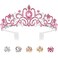 KICOSY Pink Tiara and Crowns for Girls Sweet Princess Pink Crowns for Women Girls Crystal Rhinestone Queen Costume Party Festival Wedding Tiaras Headbands Birthday Party Hair Accessories for Girls