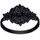 Vijiv Black Silver Art Deco 1920s Flapper Headband Headpiece Black