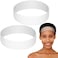 WILLBOND Adjustable Silicone Wig Headband - Non-Slip Seamless Wig Grip Band and Strong Holder for Men and Women's Sports, Yoga (White, 2 Pieces)