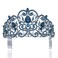 Victorian Clear White Austrian Rhinestone Crystal Tiara Crown With Hair Combs Princess Queen Headband Headpiece Jewelry Beauty Contest Birthday Bridal Prom Pageant Silver T1505 (Teal)