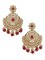 I Jewels Gold Plated Indian Wedding Bollywood Meenakari Kundan &amp; Stone Studded Chandbali Earrings For Women (E3059M)