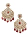 I Jewels Gold Plated Indian Wedding Bollywood Meenakari Kundan &amp; Stone Studded Chandbali Earrings For Women (E3059M)