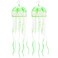 2 Pcs Glow Earrings Jellyfish Dangle Drop Weird Earrings Light up Earrings Glow in the Dark Christmas Party Decoration(Green)