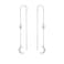 925 Sterling Silver Star Moon Threader Earrings Dangle Drop Earrings for Women