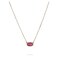 POMINA Fashion Statement Resin Oval Teardrop Earrings for Women Colorful Sparkle Faceted Crystal Glass Dangle Drop Earrings (Oval Necklace- Fuchsia)