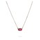 POMINA Fashion Statement Resin Oval Teardrop Earrings for Women Colorful Sparkle Faceted Crystal Glass Dangle Drop Earrings (Oval Necklace- Fuchsia)