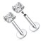GAGABODY G23 Titanium 16G 4mm Clear CZ Internally Threaded Labret Helix Cartilage Tragus Monroe Lip Studs Earring Piercing 8mm