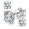 Xitomy Moissanite Earrings Stud for Women Men, Lab Created Diamond Studs Sterling Silver with 18k White Gold Plated Jewelry Gifts for Her Wife Mom (2.0 CTW (1.0 Ct Each-6.5mm))