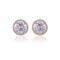 CZ Stud Earrings Sterling Silver - 14k Gold Plated Big Round Crystal Cubic Zirconia Rhinestone Diamond Halo Bridal Stud Earrings Bridesmaids Earrings Hypoallergenic 13mm Large Size
