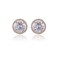 CZ Stud Earrings Sterling Silver - 14k Gold Plated Big Round Crystal Cubic Zirconia Rhinestone Diamond Halo Bridal Stud Earrings Bridesmaids Earrings Hypoallergenic 13mm Large Size