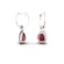 Diamondere Natural and Certified Ruby Drop Earrings in 14K White Gold   0.64 Carat Earrings for Women