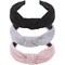 TOBATOBA Velvet Headband Knotted Headband for Women Diademas Coreanas Para Mujer Head Bands for Women&#39;s Hair Fashion Thick Headbands Wide Top Knot Headband Hair Accessories for Women Girls 3 Pack