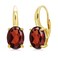 Gem Stone King 18K Yellow Gold Plated Silver 11X9MM Oval Gemstone Birthstone Leverback Drop Dangle Earrings For Women