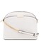 FashionPuzzle Saffiano Small Dome Crossbody bag with Chain Strap (White)