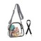 LOXOMU Clear Purse for Women Stadium, Cute Clear Crossbody Bag with 2 Adjustable Strap, Clear Bag Stadium Approved for Concerts, Festivals, Sports (White Leopard Print)