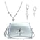 JeVenis Silver Stars Y2K Purse Star Y2K Accessories Early 2000s Y2K Accessories Sliver Pink Y2K Fashion Purse Techno Purse Crossbody Handbags