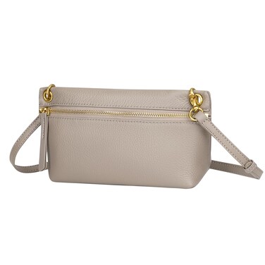 Over Earth Genuine Leather Crossbody Bags for Women Small Cell Phone wristlet wallet Clutch Purse(O230E Grey)