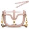 KKXIU Clear Crossbody Bag for Women Stadium Approved Vegan Leather Concert Shoulder Sports See-Through Purse (Pink)
