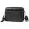 TWOYOMN Crossbody Bags for Women Men Soft Leather Camera Bag with Tassel Medium Purse with Adjustable Wide Strap Black