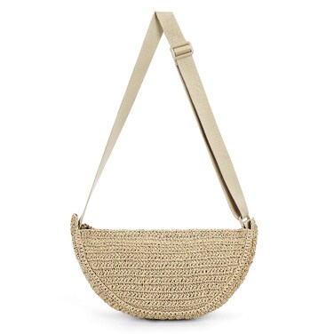GETERUUV Straw Crossbody Bag Woven Purses for Women 2024 Summer Beach Straw Purse Fashion Handmade Shoulder Bag Crochet Purse (A01-Beige)