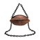 Abia Jaeia Football Shaped Crossbody Bag, 9# American Football Purse with Chain Strap, No-Logo Handbag for Casual Outings &amp; Streetwear